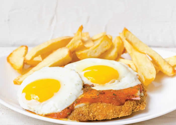 Milanesa completa con guarnición